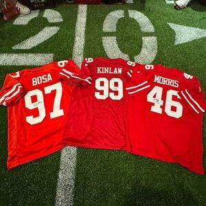 49er autographed lot of 3 jerseys including Nick Bosa